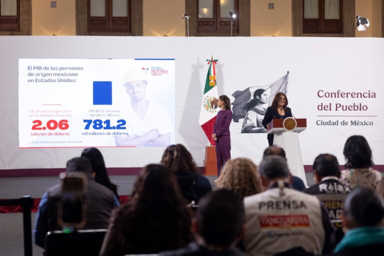 Migrantes contribuyen a la economía de Estados Unidos: Claudida Sheinbaum