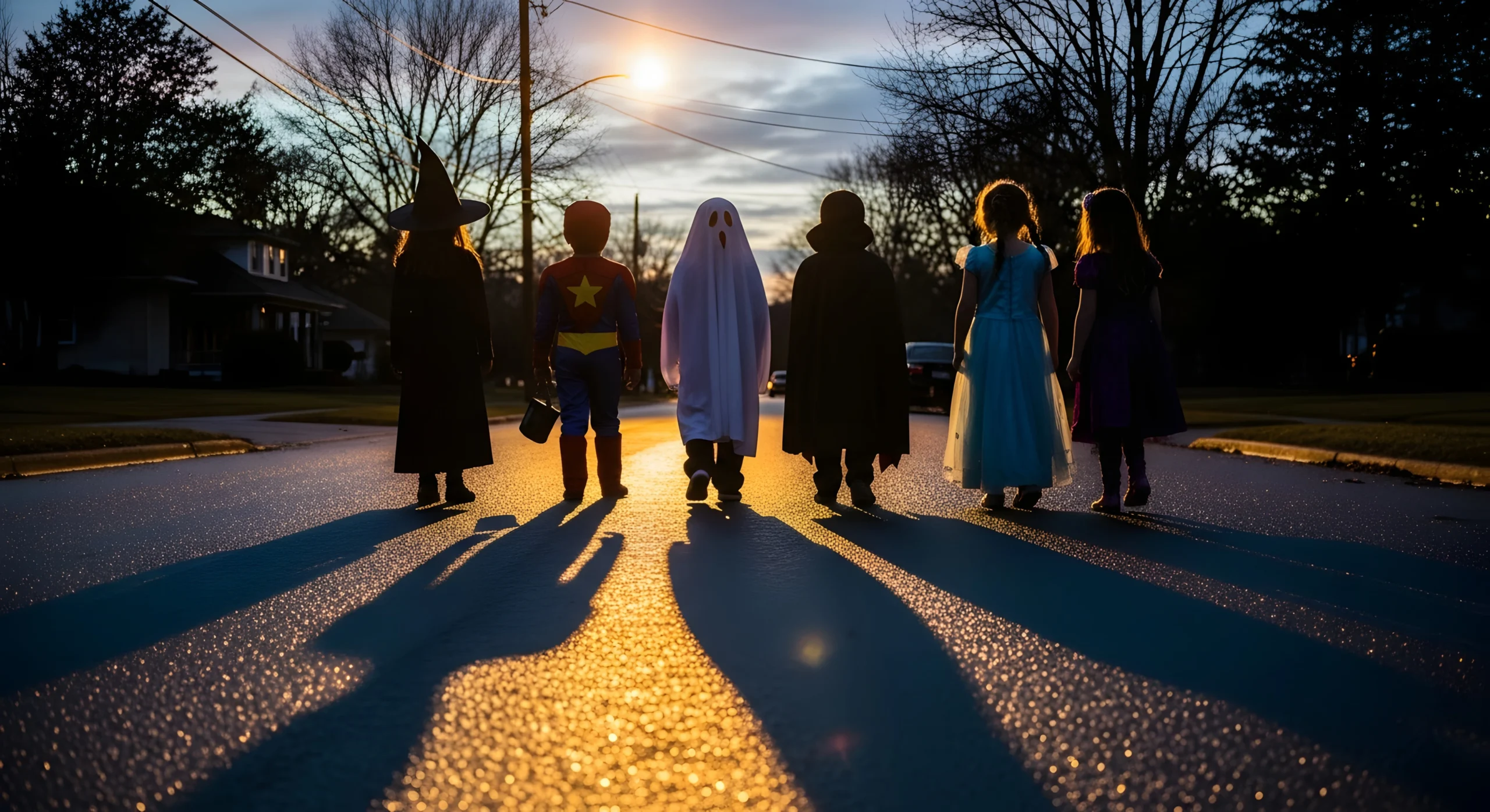 Como imagen destacada para este texto en el que hablamos de la nueva campaña de Mattel para Halloween, tenemos una imágen ilustrativa de niños disfrazados a punto de pedir dulces.