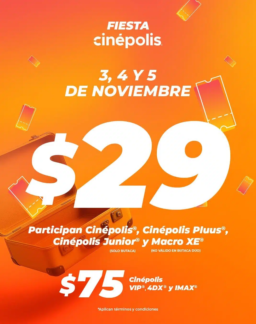 Como imagen destacada para este texto en el que hablamos de la Fiesta de Cine de Cinépolis, tenemos una imagen de la campaña de la cadena de cine.