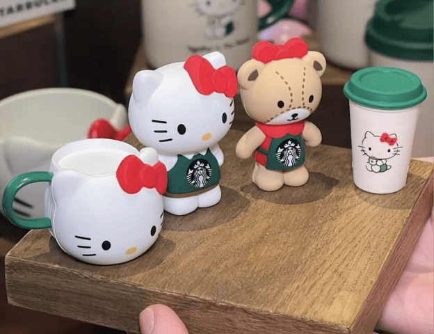 Como imagen destacada de esta entrada donde hablamos del vaso Bearista, tenemos una imágen ilustrativa de la colección de Hello Kitty by Starbucks.