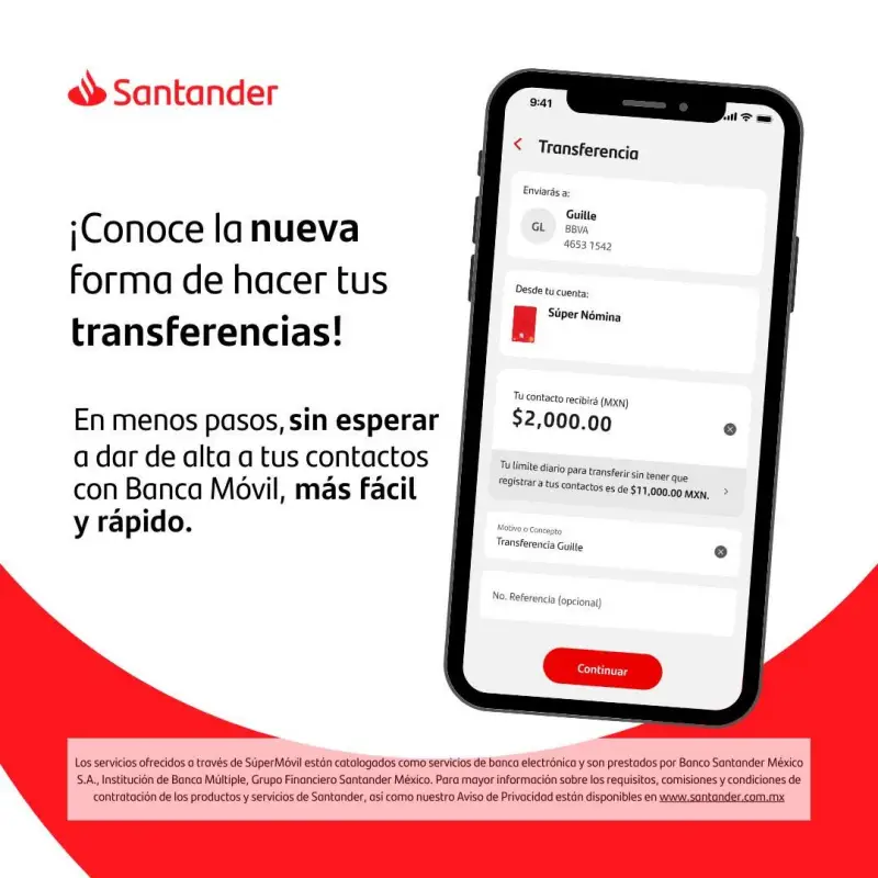 Santander transferencias